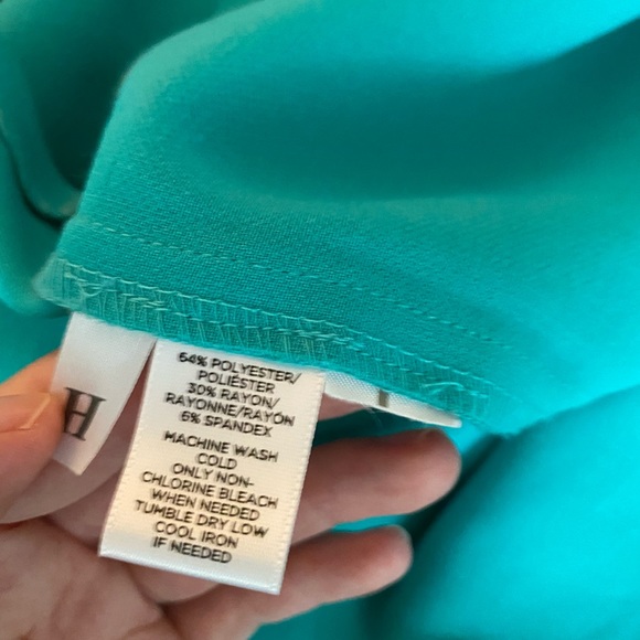 Last Chance Loft Teal Peplum Dress - Picture 6 of 6